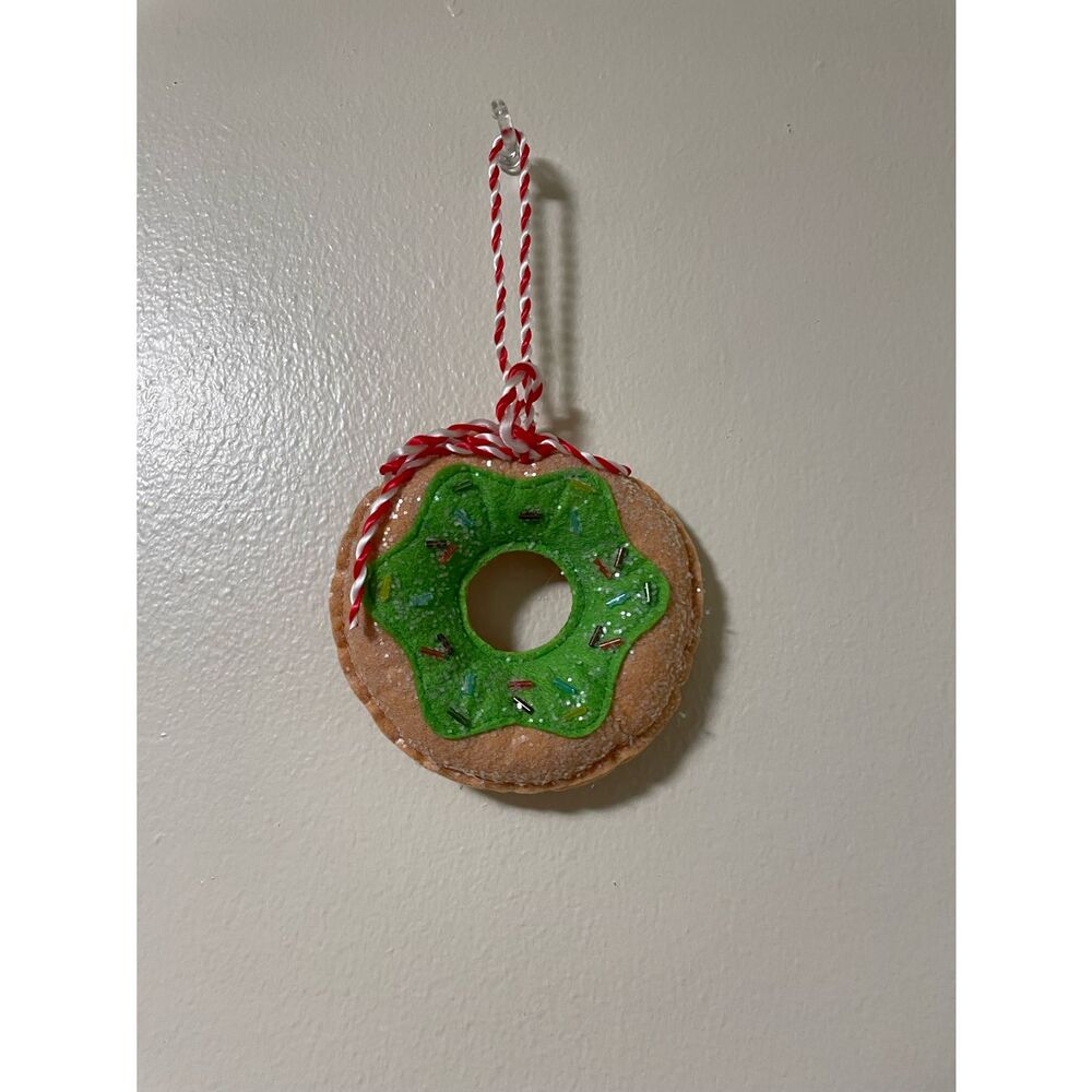 Doughnut Food Christmas Ornament
